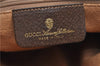 Authentic GUCCI Web Sherry Line Shoulder Bag GG PVC Leather Brown Junk 2063G