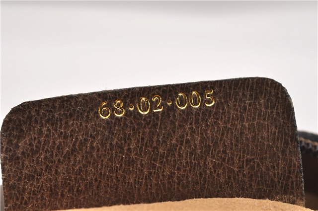 Authentic GUCCI Web Sherry Line Shoulder Bag GG PVC Leather Brown Junk 2063G