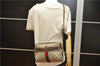 Authentic GUCCI Web Sherry Line Shoulder Bag GG PVC Leather Brown Junk 2063G