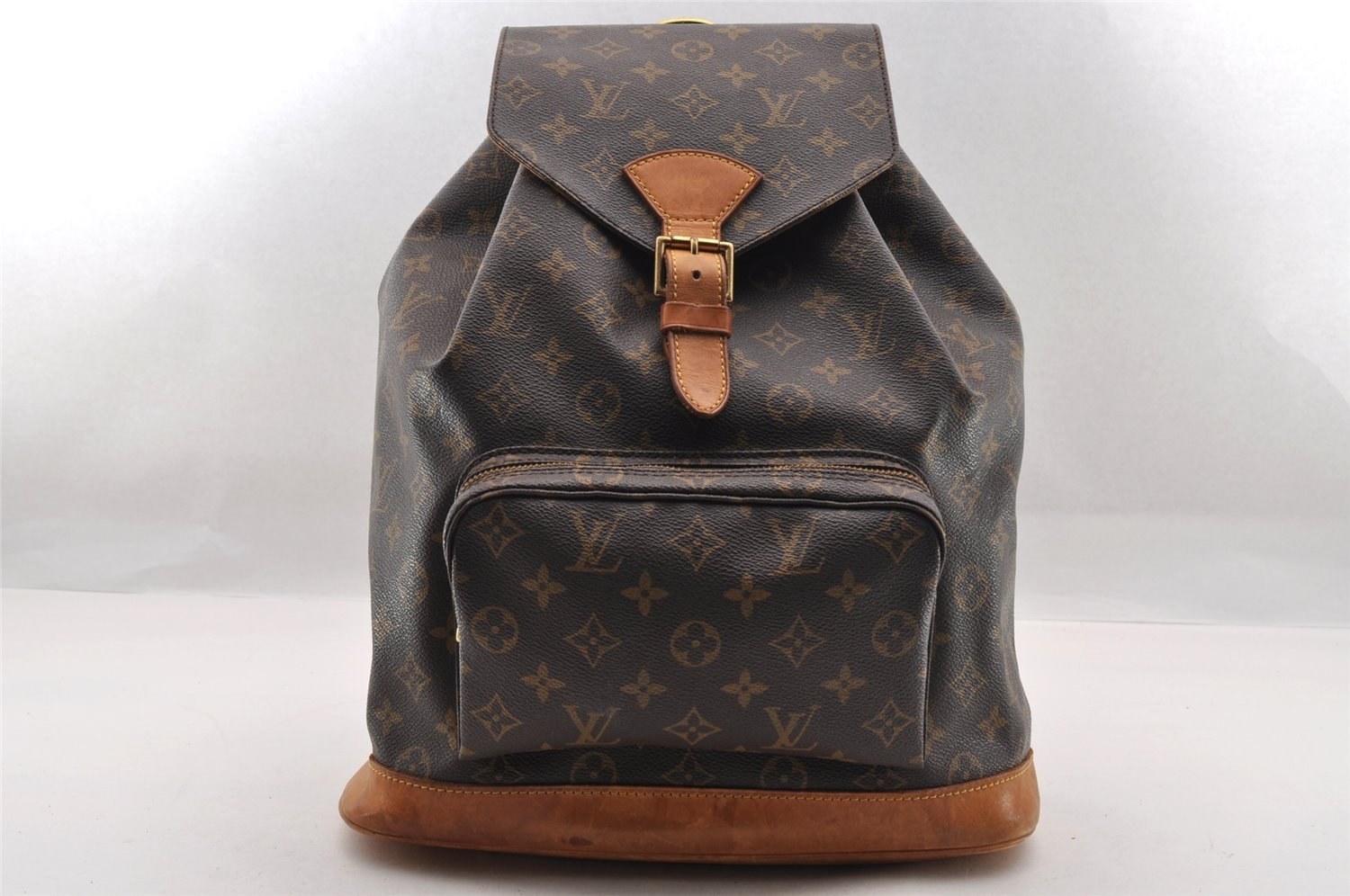 Authentic Louis Vuitton Monogram Montsouris GM Backpack M51135 LV 2063I