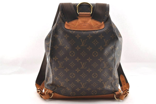Authentic Louis Vuitton Monogram Montsouris GM Backpack M51135 LV 2063I