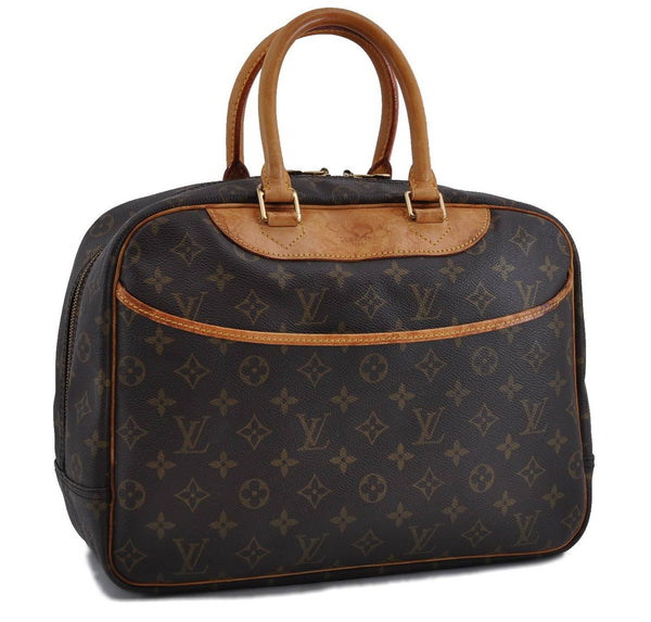 Authentic Louis Vuitton Monogram Deauville Hand Bag M47270 LV 2064D