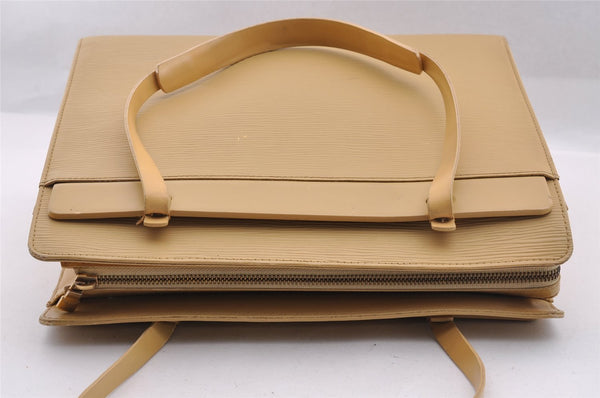 Authentic Louis Vuitton Epi Croisette PM Tote Bag Yellow M5249A LV 2064I