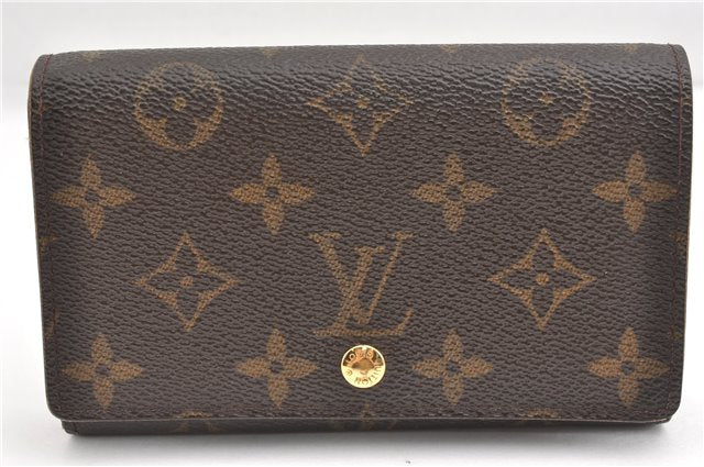 Auth Louis Vuitton Monogram Porte Monnaie Billets Tresor Wallet M61730 LV 2066G