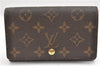 Auth Louis Vuitton Monogram Porte Monnaie Billets Tresor Wallet M61730 LV 2066G