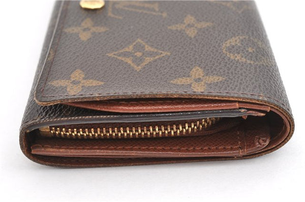 Auth Louis Vuitton Monogram Porte Monnaie Billets Tresor Wallet M61730 LV 2066G