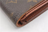 Auth Louis Vuitton Monogram Porte Monnaie Billets Tresor Wallet M61730 LV 2066G