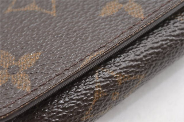 Auth Louis Vuitton Monogram Porte Monnaie Billets Tresor Wallet M61730 LV 2066G