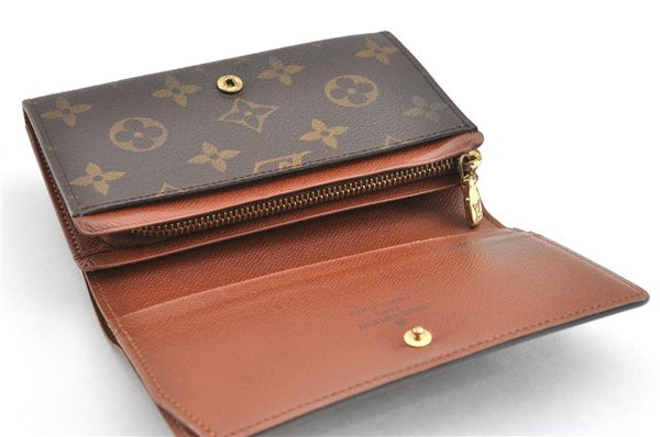 Auth Louis Vuitton Monogram Porte Monnaie Billets Tresor Wallet M61730 LV 2066G