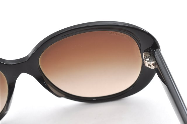 Authentic CHANEL Sunglasses CoCo Mark Plastic 5312-A Dark Brown 2067G