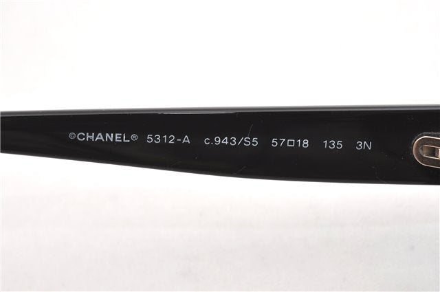 Authentic CHANEL Sunglasses CoCo Mark Plastic 5312-A Dark Brown 2067G