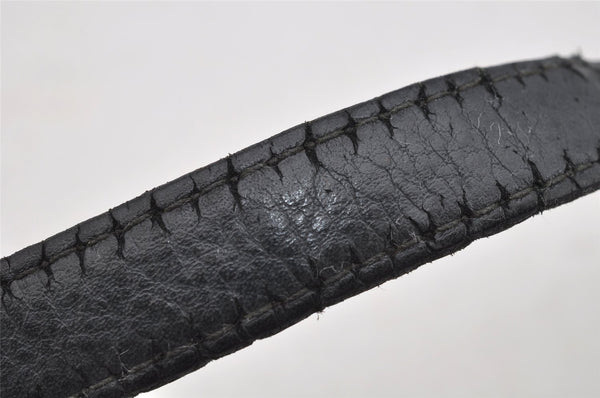 Authentic GUCCI Guccissima GG Leather Shoulder Cross Body Bag 201447 Black 2067I