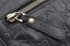 Authentic GUCCI Guccissima GG Leather Shoulder Cross Body Bag 201447 Black 2067I