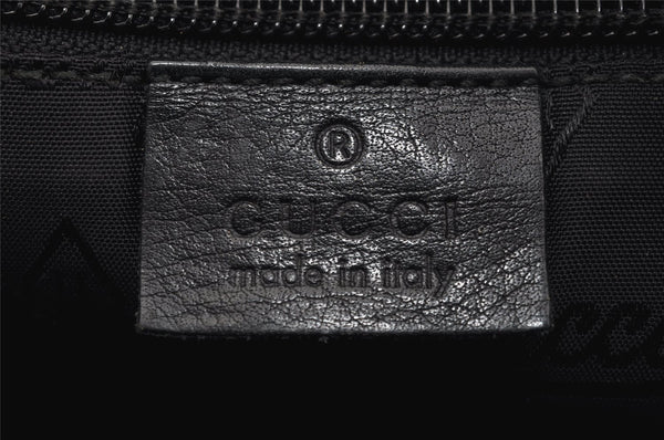 Authentic GUCCI Guccissima GG Leather Shoulder Cross Body Bag 201447 Black 2067I