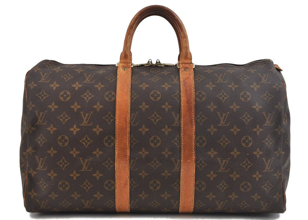 Authentic Louis Vuitton Monogram Keepall 45 Boston Bag M41428 LV 2068D