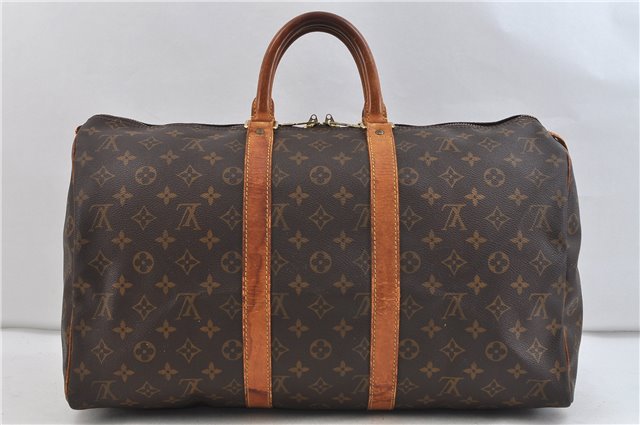 Authentic Louis Vuitton Monogram Keepall 45 Boston Bag M41428 LV 2068D