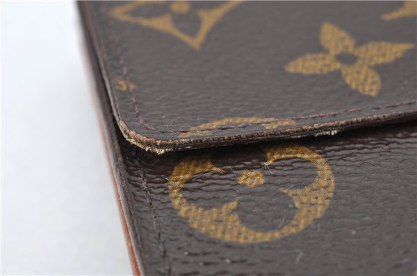 Authentic Louis Vuitton Monogram M61652 Porte Monnaie Billet Carte Credit 2068G