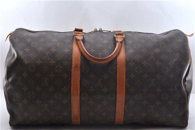 Authentic Louis Vuitton Monogram Keepall 55 Boston Bag M41424 LV 2069D