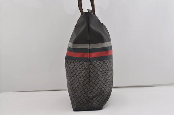 Authentic GUCCI Vintage Diamante Hand Tote Bag Nylon Leather 268112 Brown 2069I