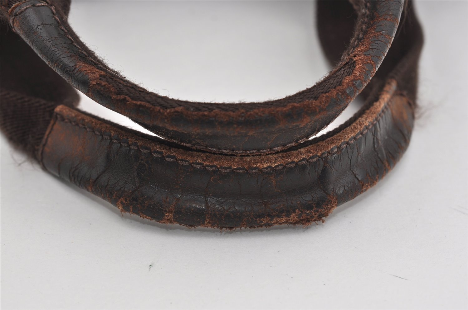 Authentic GUCCI Vintage Diamante Hand Tote Bag Nylon Leather 268112 Brown 2069I