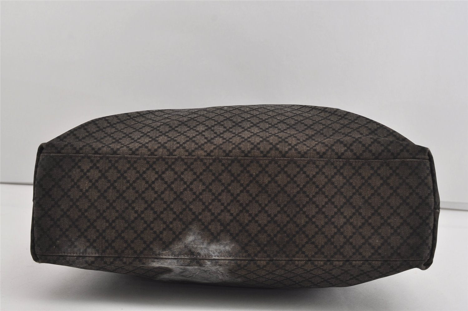 Authentic GUCCI Vintage Diamante Hand Tote Bag Nylon Leather 268112 Brown 2069I