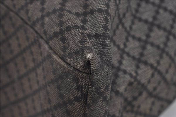 Authentic GUCCI Vintage Diamante Hand Tote Bag Nylon Leather 268112 Brown 2069I