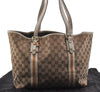 GUCCI Sherry Line Shoulder Tote Bag GG Canvas Leather 139260 Brown Ivory 2070D