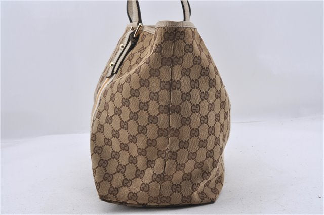 GUCCI Sherry Line Shoulder Tote Bag GG Canvas Leather 139260 Brown Ivory 2070D