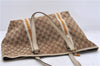 GUCCI Sherry Line Shoulder Tote Bag GG Canvas Leather 139260 Brown Ivory 2070D