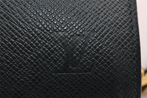 Authentic Louis Vuitton Taiga Baikal Clutch Bag Green M30184 LV 2071I