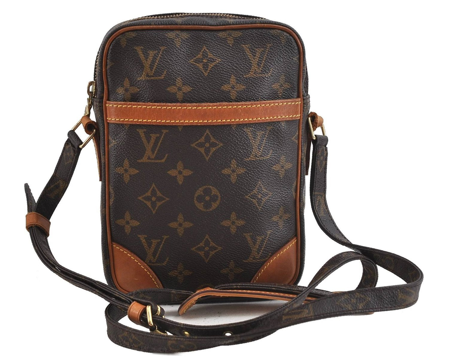 Authentic Louis Vuitton Monogram Danube Shoulder Cross Body Bag M45266 LV 2072D