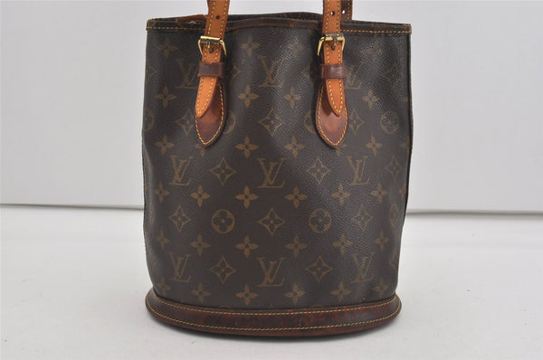 Authentic Louis Vuitton Monogram Bucket PM Shoulder Tote Bag M42238 LV 2072I