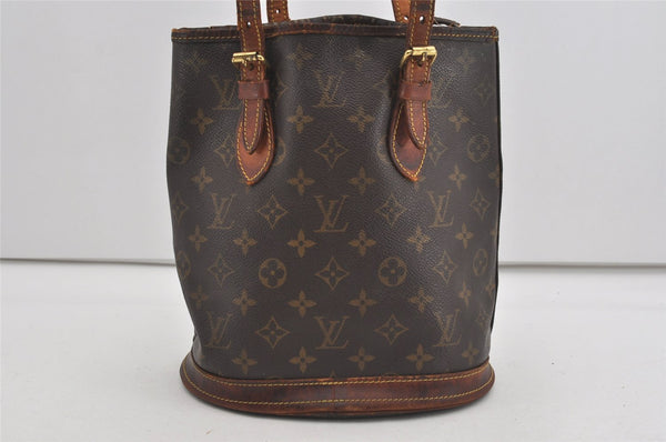 Authentic Louis Vuitton Monogram Bucket PM Shoulder Tote Bag M42238 LV 2072I