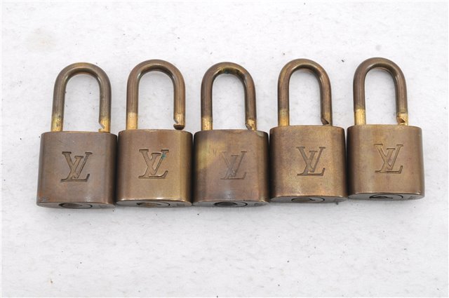 Authentic LOUIS VUITTON Padlock Gold 10Set LV 2074C
