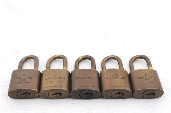 Authentic LOUIS VUITTON Padlock Gold 10Set LV 2074C