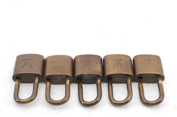 Authentic LOUIS VUITTON Padlock Gold 10Set LV 2074C