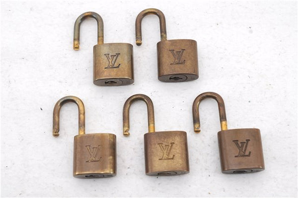 Authentic LOUIS VUITTON Padlock Gold 10Set LV 2074C