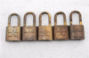 Authentic LOUIS VUITTON Padlock Gold 10Set LV 2074C