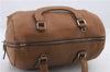 Authentic PRADA Leather 2Way Shoulder Hand Boston Bag Purse Brown 2074D