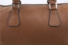 Authentic PRADA Leather 2Way Shoulder Hand Boston Bag Purse Brown 2074D