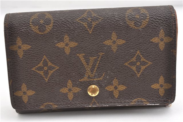 Auth Louis Vuitton Monogram Porte Monnaie Billets Tresor Wallet M61730 LV 2075G