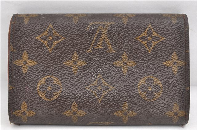 Auth Louis Vuitton Monogram Porte Monnaie Billets Tresor Wallet M61730 LV 2075G