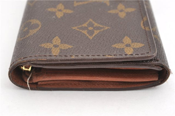 Auth Louis Vuitton Monogram Porte Monnaie Billets Tresor Wallet M61730 LV 2075G