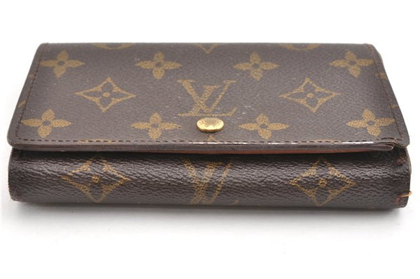 Auth Louis Vuitton Monogram Porte Monnaie Billets Tresor Wallet M61730 LV 2075G