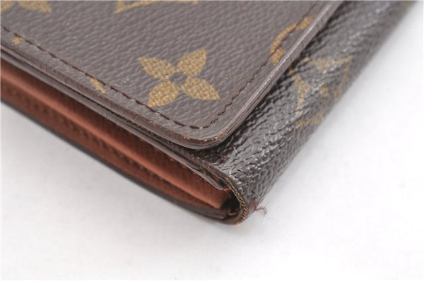 Auth Louis Vuitton Monogram Porte Monnaie Billets Tresor Wallet M61730 LV 2075G