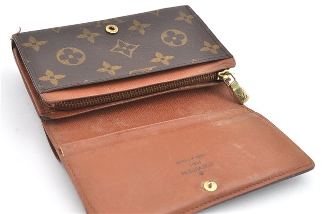 Auth Louis Vuitton Monogram Porte Monnaie Billets Tresor Wallet M61730 LV 2075G