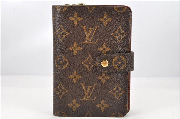 Authentic Louis Vuitton Monogram Porte Papier Zip Bifold Wallet M61207 LV 2076G