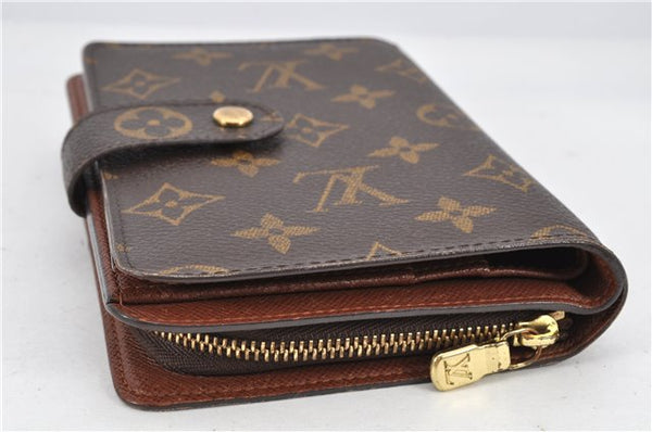 Authentic Louis Vuitton Monogram Porte Papier Zip Bifold Wallet M61207 LV 2076G