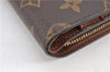 Authentic Louis Vuitton Monogram Porte Papier Zip Bifold Wallet M61207 LV 2076G