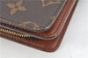 Authentic Louis Vuitton Monogram Porte Papier Zip Bifold Wallet M61207 LV 2076G